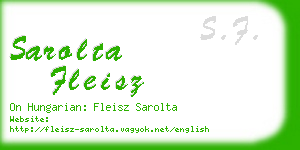 sarolta fleisz business card